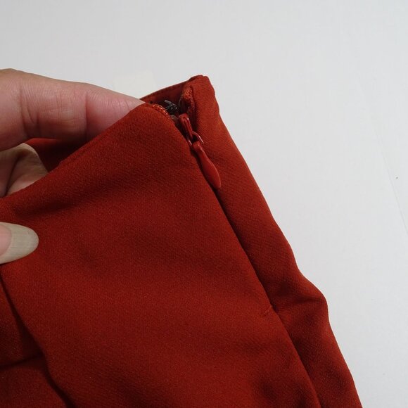 Eloquii Wide Leg Cropped Pants Women Size 16 Rust Brown Side Zipper Pockets NEW - Picture 6 of 10